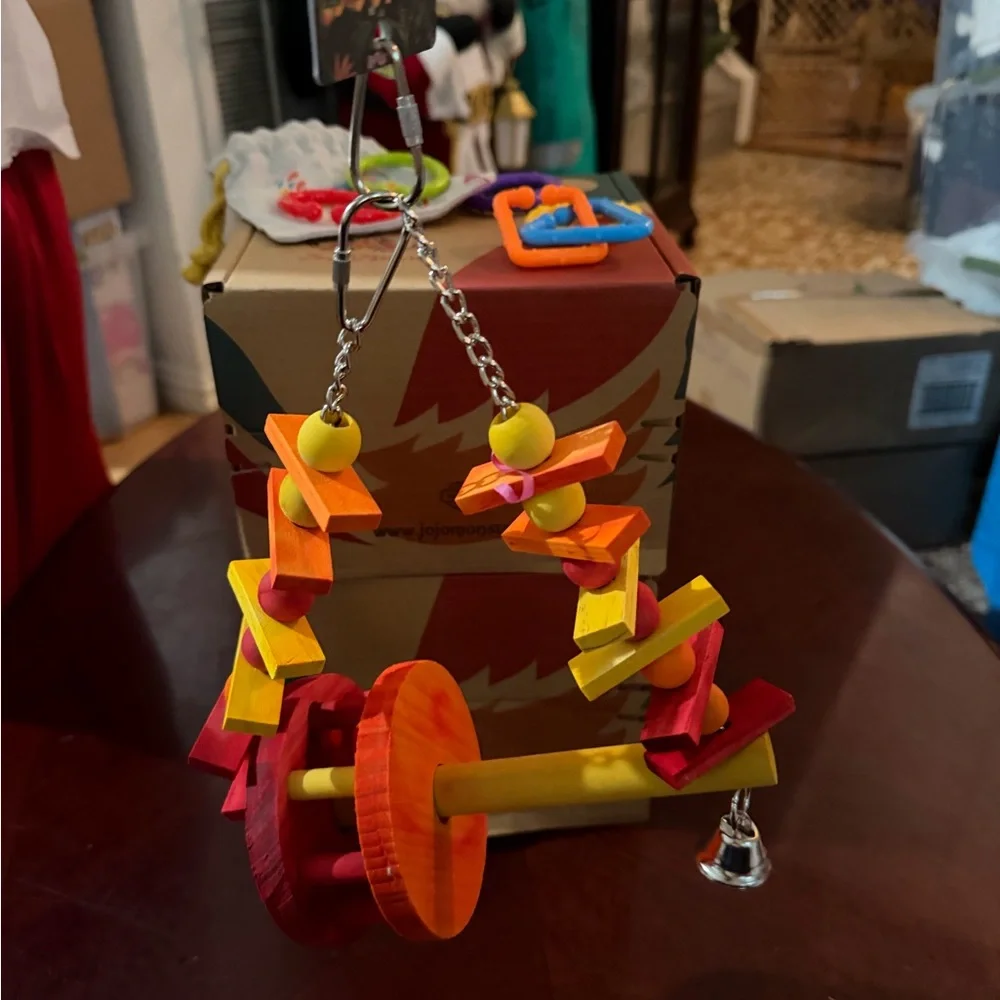 Colorful Bird Toy with Bell by Moriank